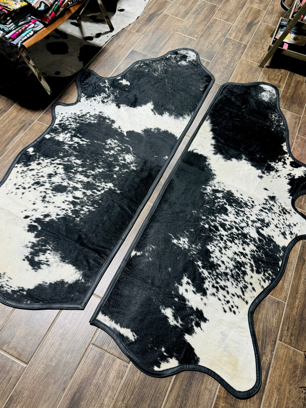 2pc Cowhide Under Bed/Furniture Rug