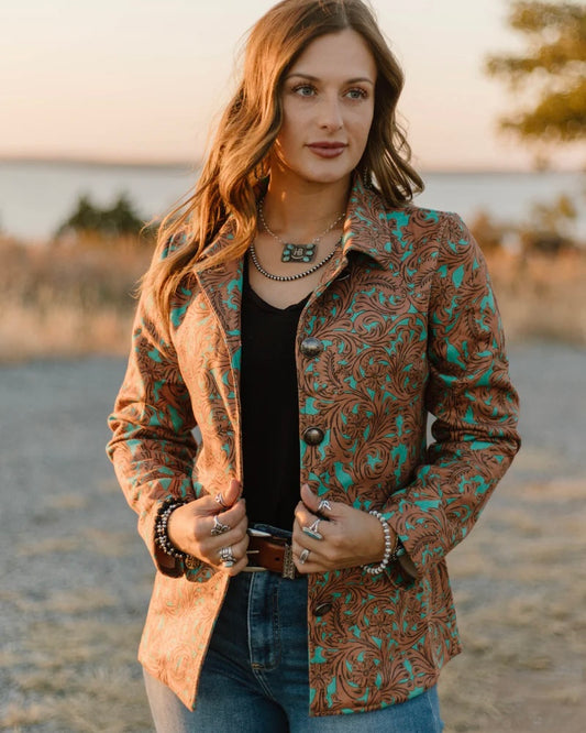 Turquoise Tapestry Jacket