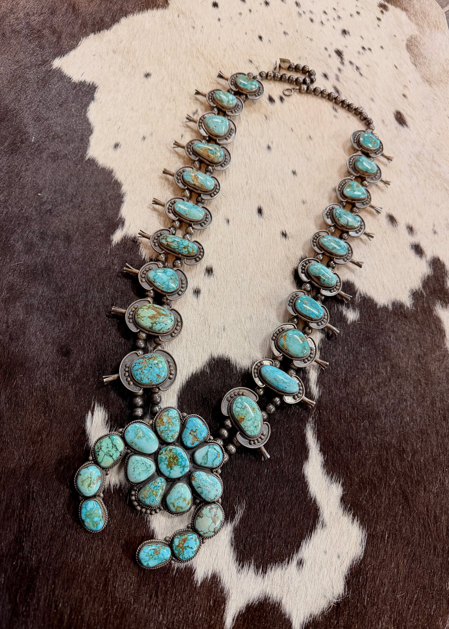 Vintage Federico Jimenez Squash Blossom Necklace
