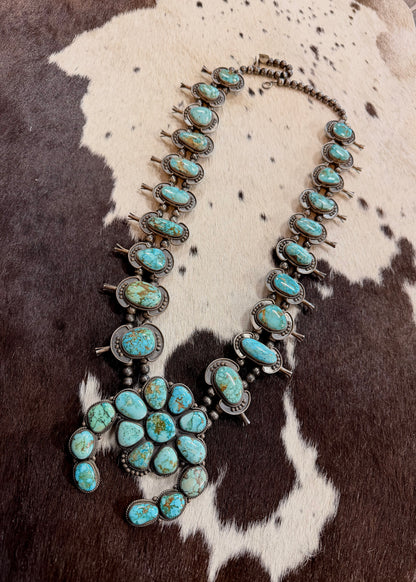 Vintage Federico Jimenez Squash Blossom Necklace