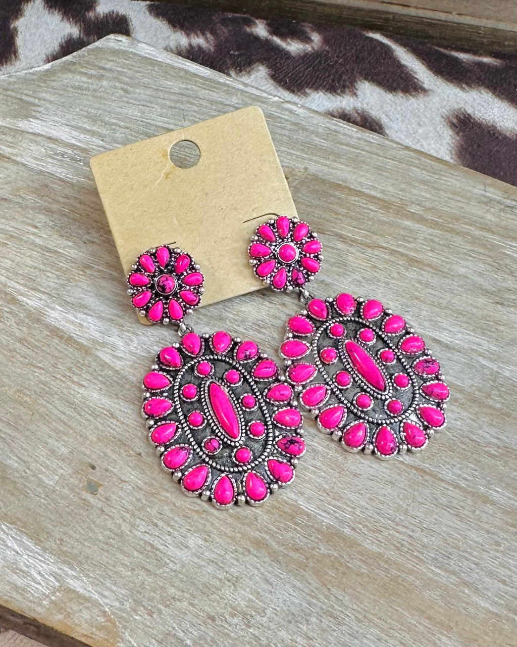 Pink Concho Earrings