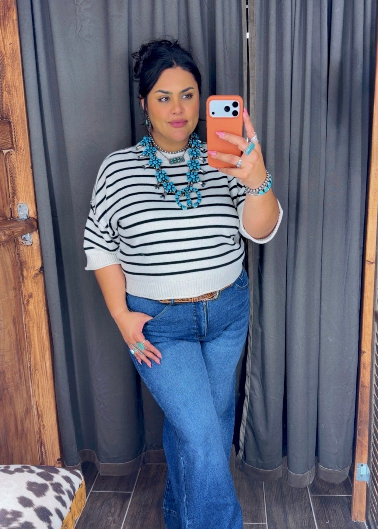 Cowgirl Stripe Coast Knit Crop