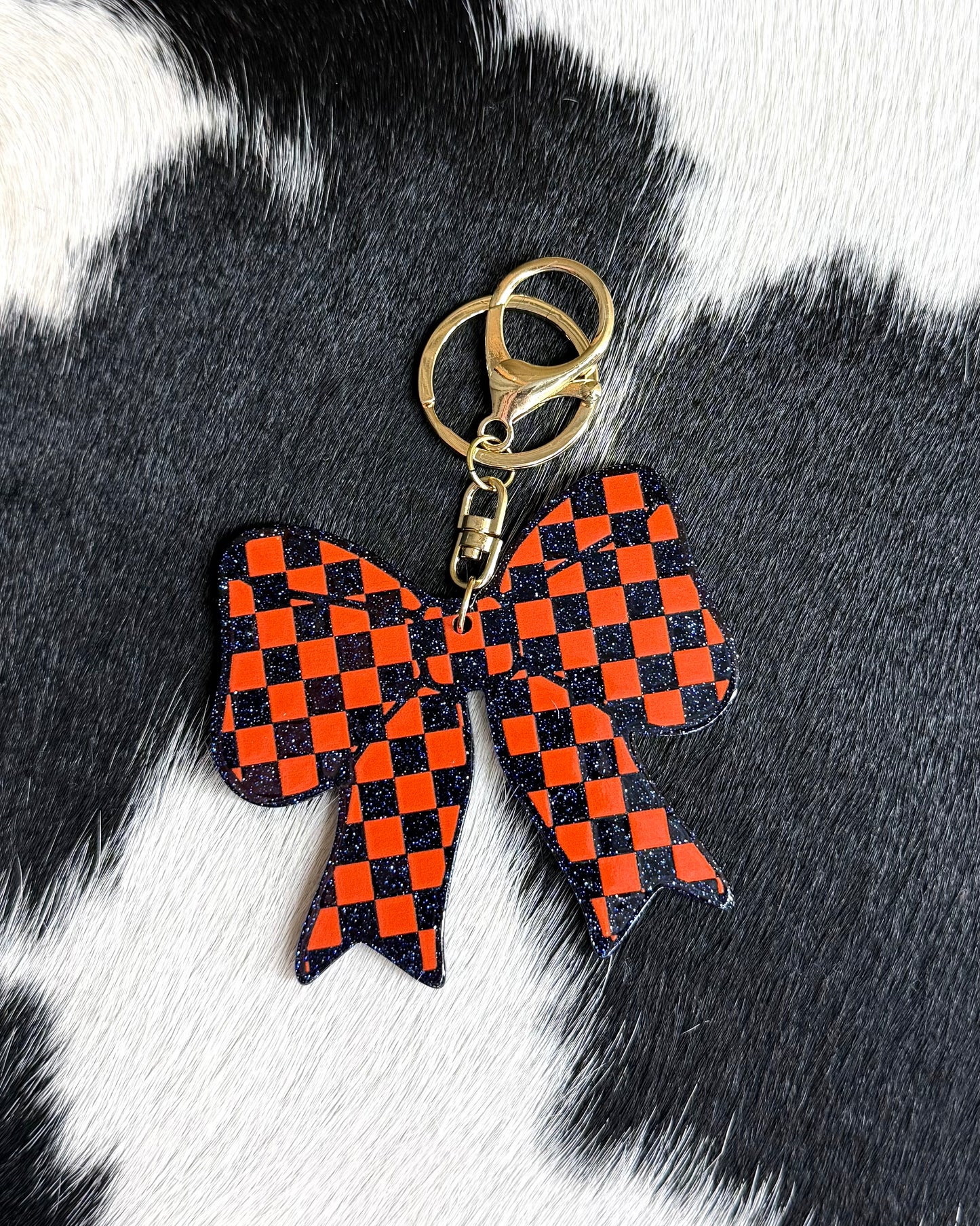 Spirit Bow Keychain *Vaqueros Checkered