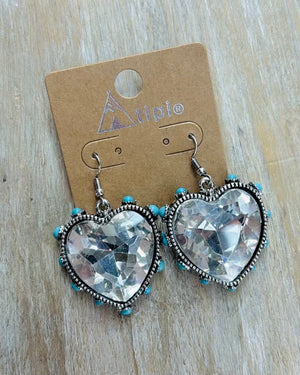 Heart Throb Crystal Earrings