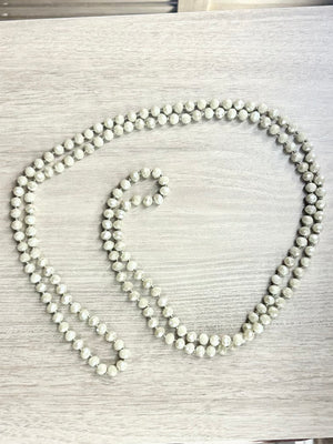 Oatmeal Beaded Necklace