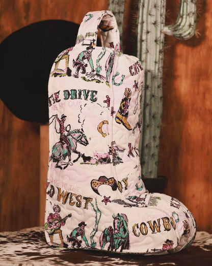 Pink Cattle Drive Jewels Quilted Boot Bag