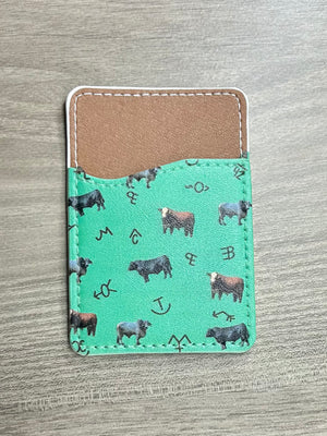 Green Cow Card Holder