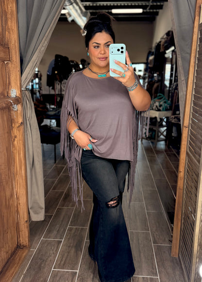Nashville Fringe Top *Muave
