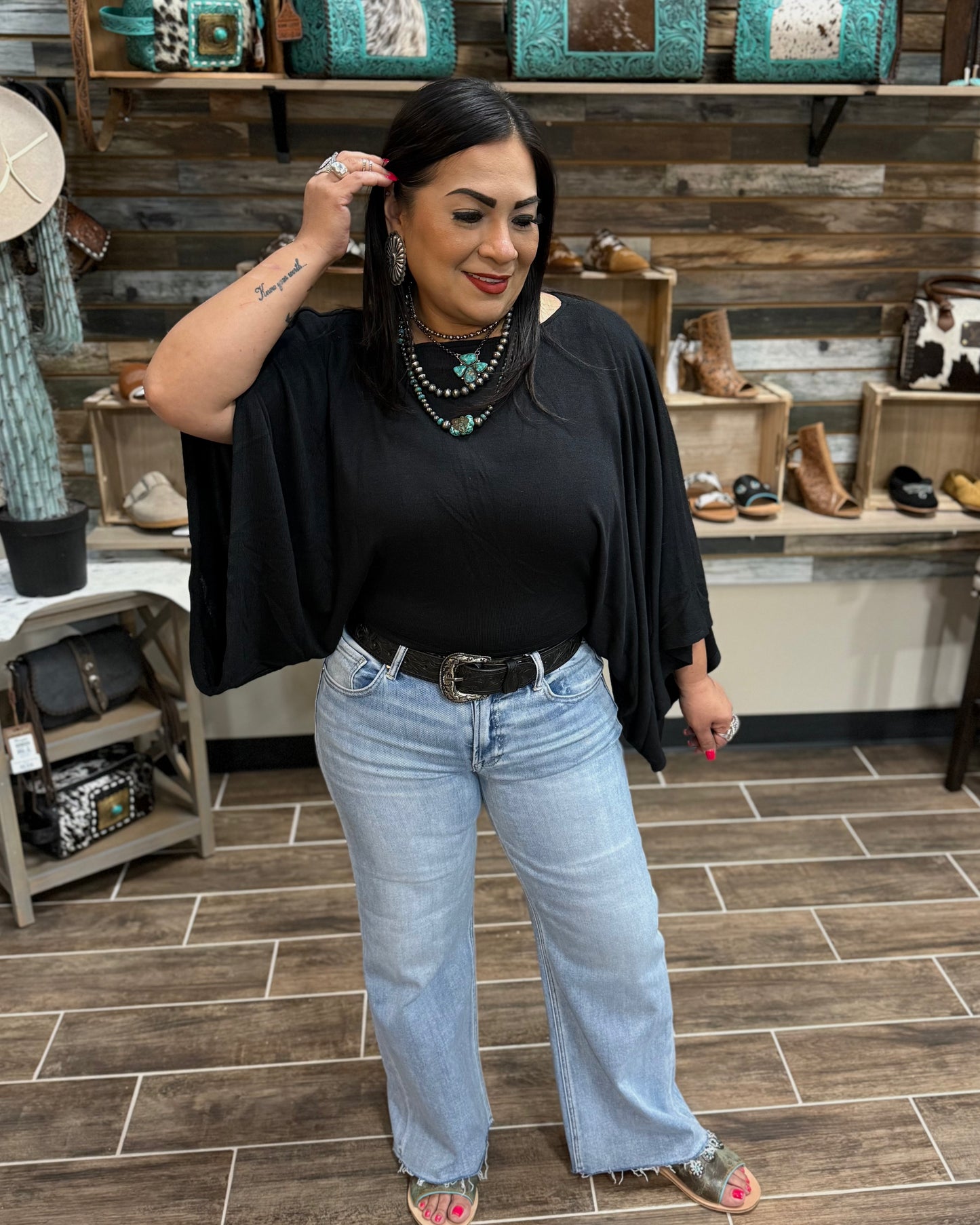 Black One Shoulder Top