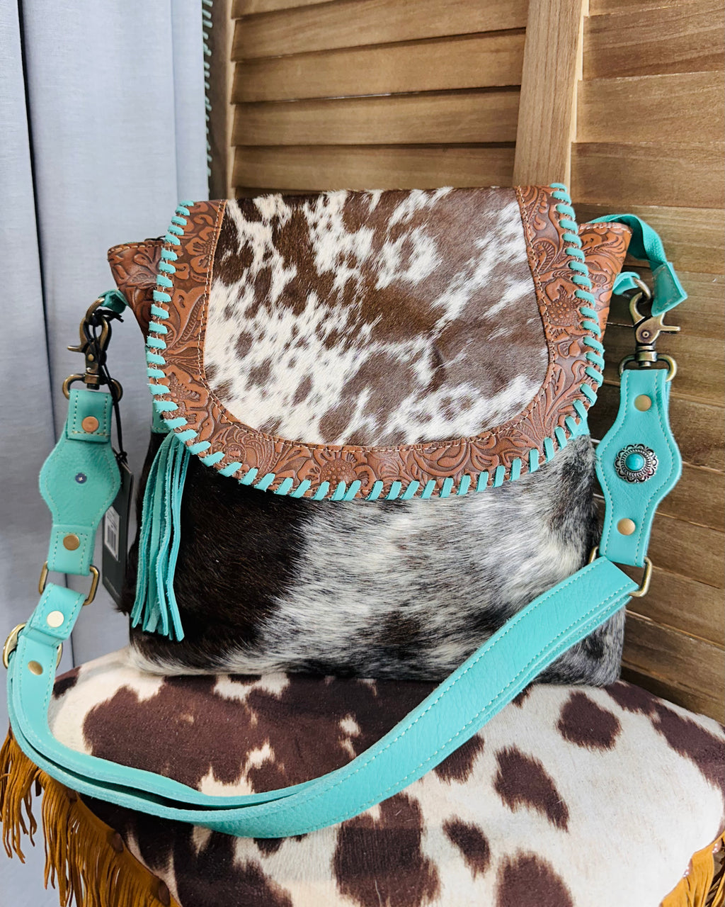Tooled Turquoise Bag