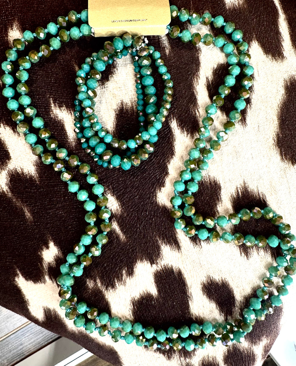 Turquoise Amber Beaded Necklace Set