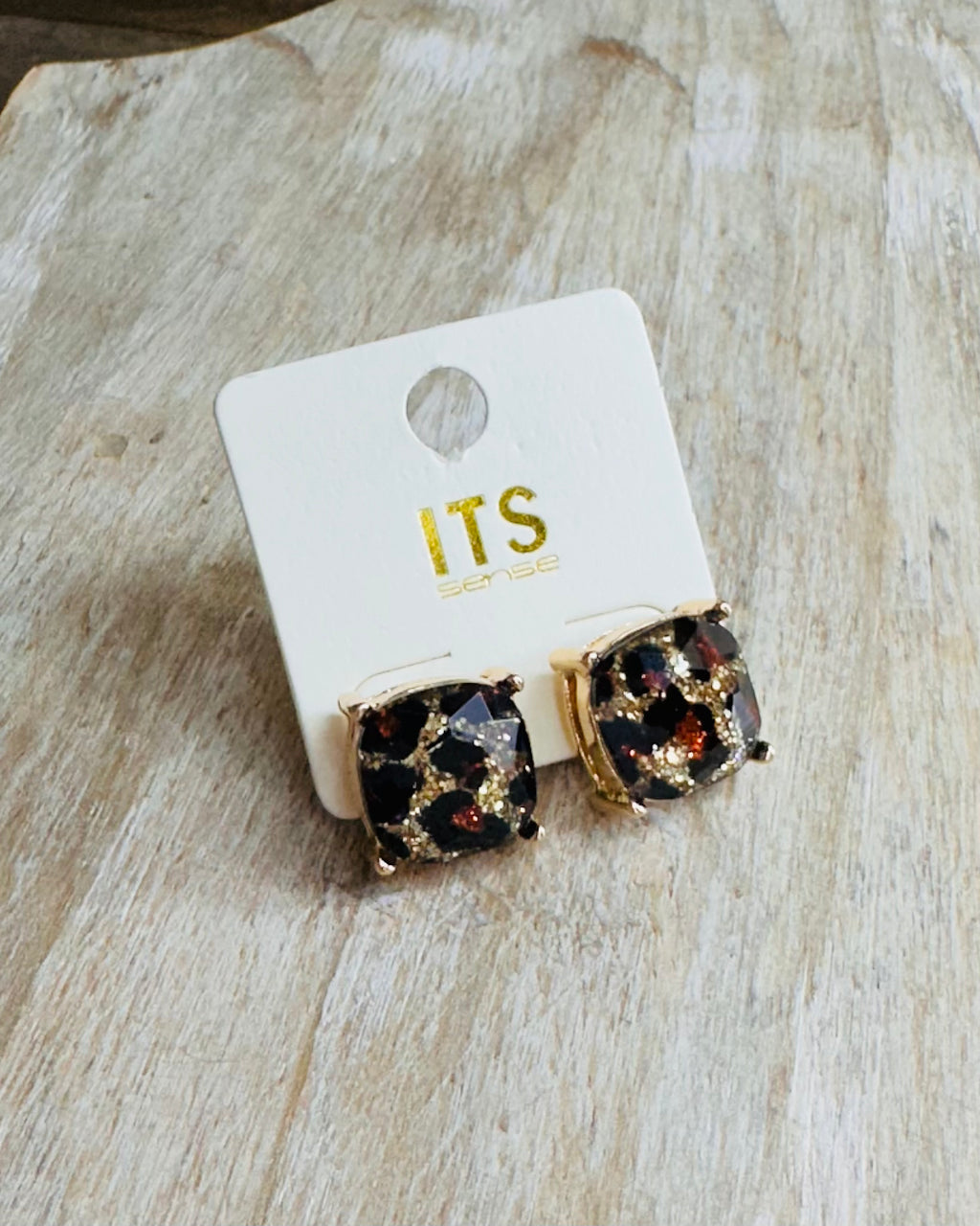 Leopard Crystal Stud Earrings