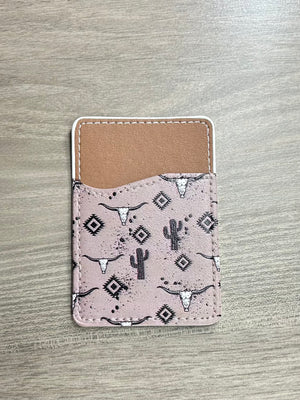 Sand Bull Skull Card Holder