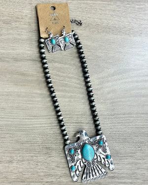 Turquoise Thunderbird Navajo Set