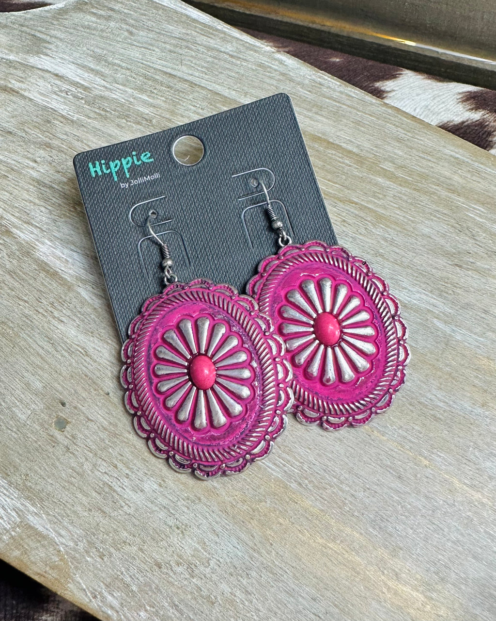 Pink Concho Earrings