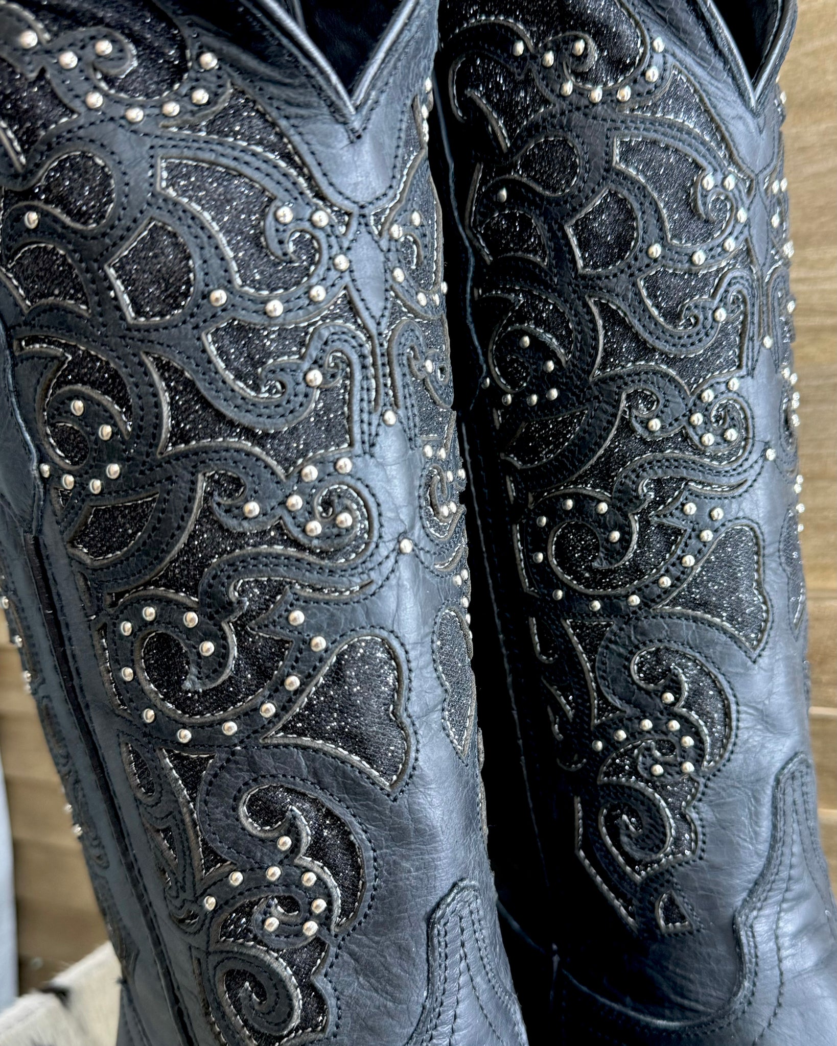 Vegas Black Stud Boots