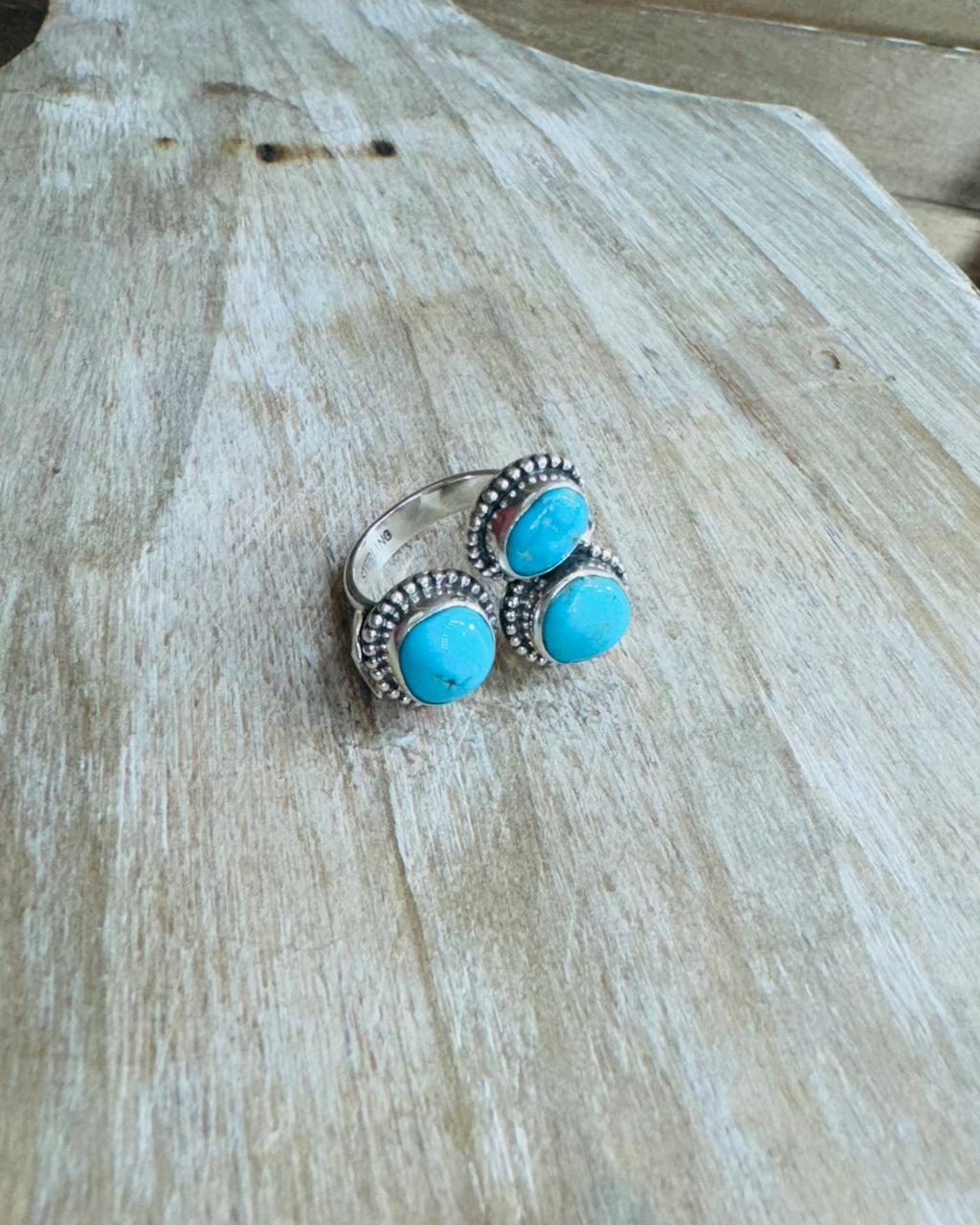 Sleeping Beauty Turquoise Adjustable Ring *Sterling