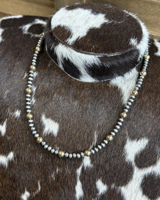 Sterling Pearl 14k Plated Necklace 16”