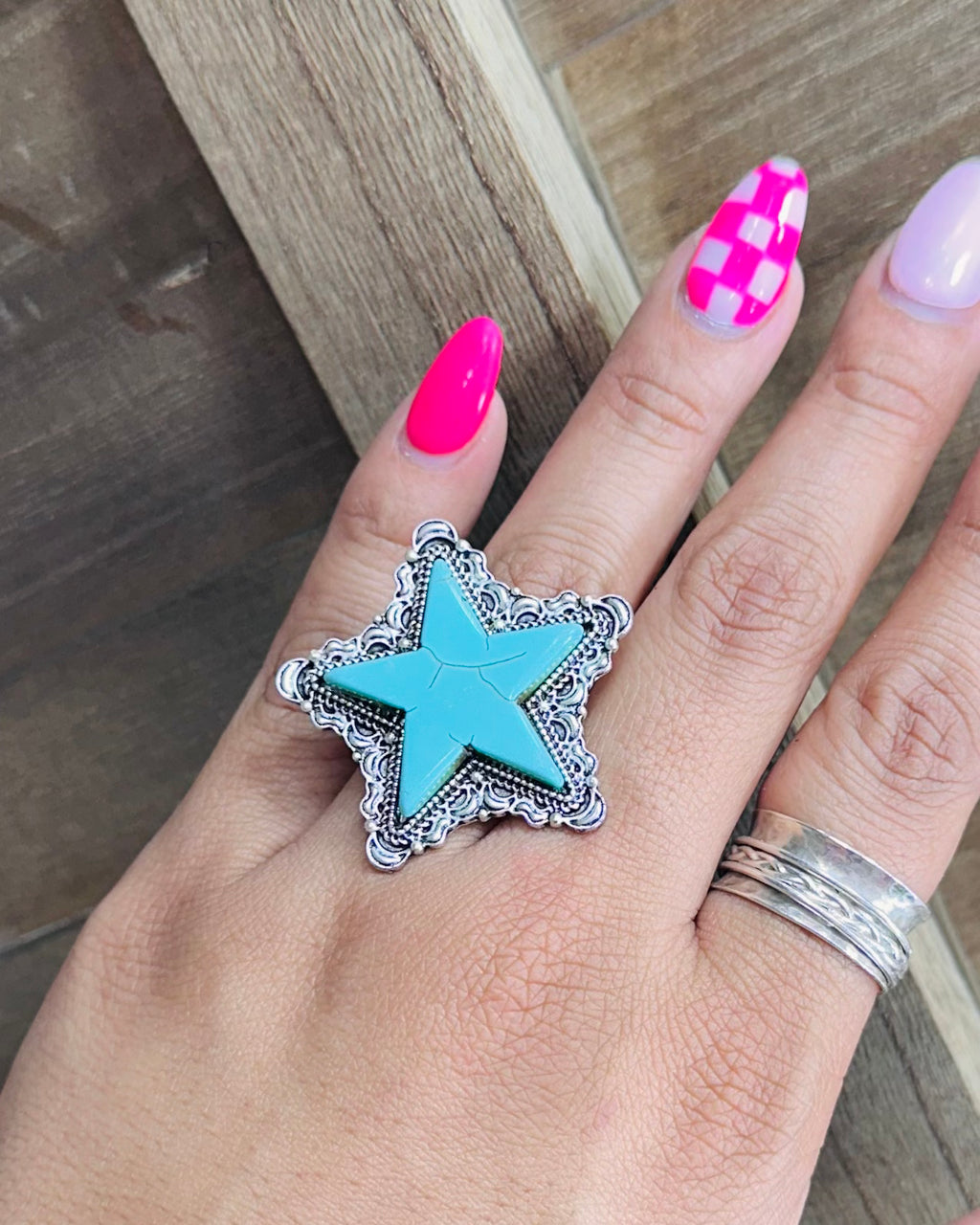 Star Cuff Adjustable Ring