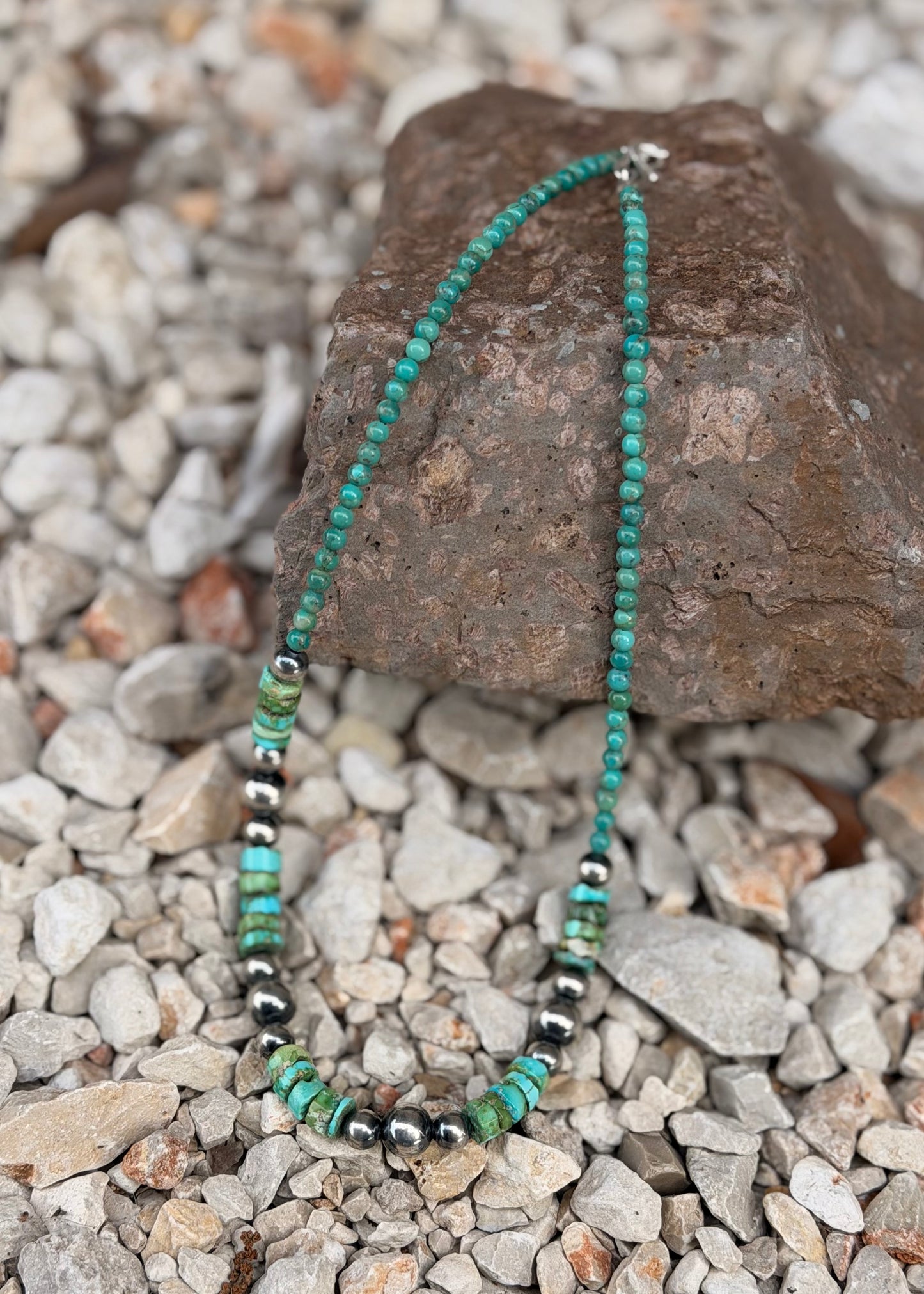 16” Sonoran & Natural Turquoise Stacker Necklace