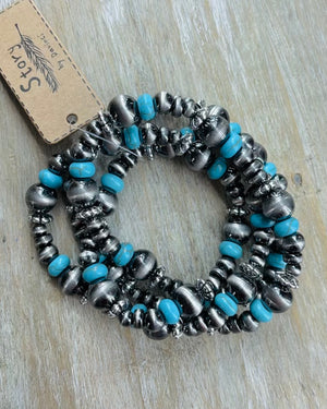 Turquoise Wrap Around Navajo Bracelet