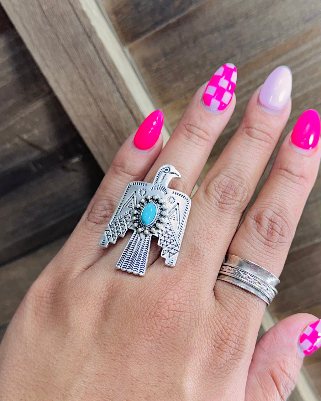 Thunderbird Cuff Adjustable Ring