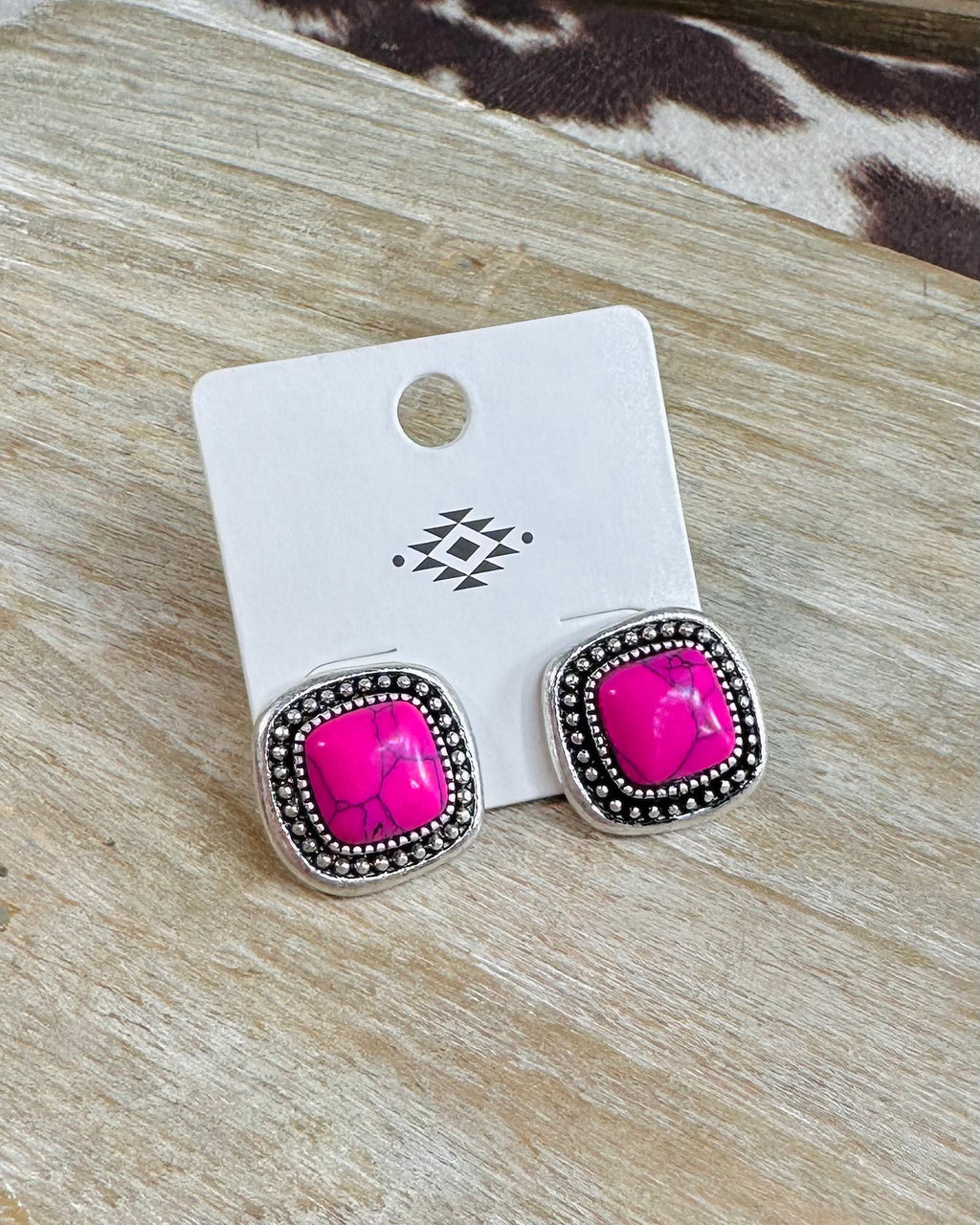 Pink Stone Studs