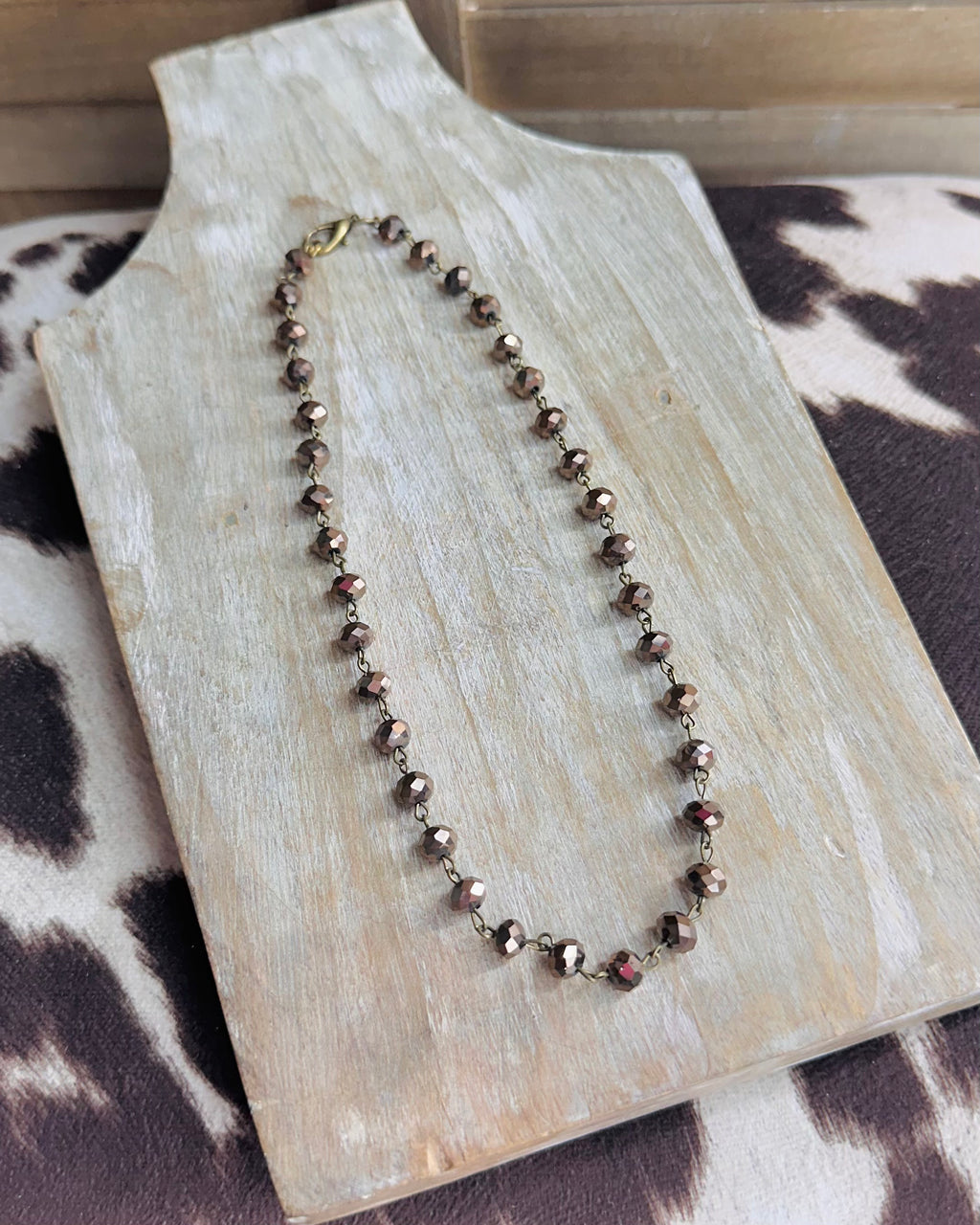 Beaded Choker Necklace *Copper