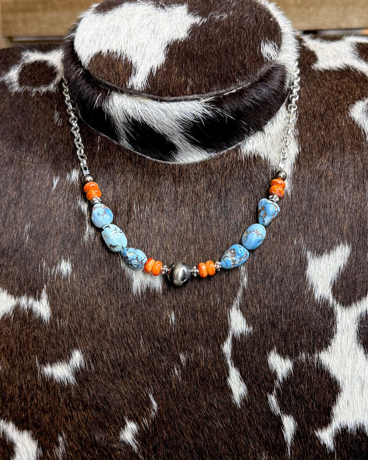 Golden Hills Spiny Layering Chain Necklace