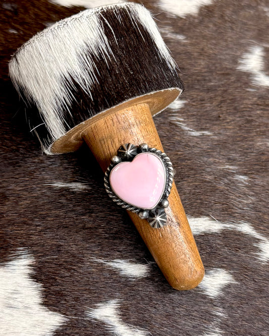 Pink Conch Heart Ring *Native