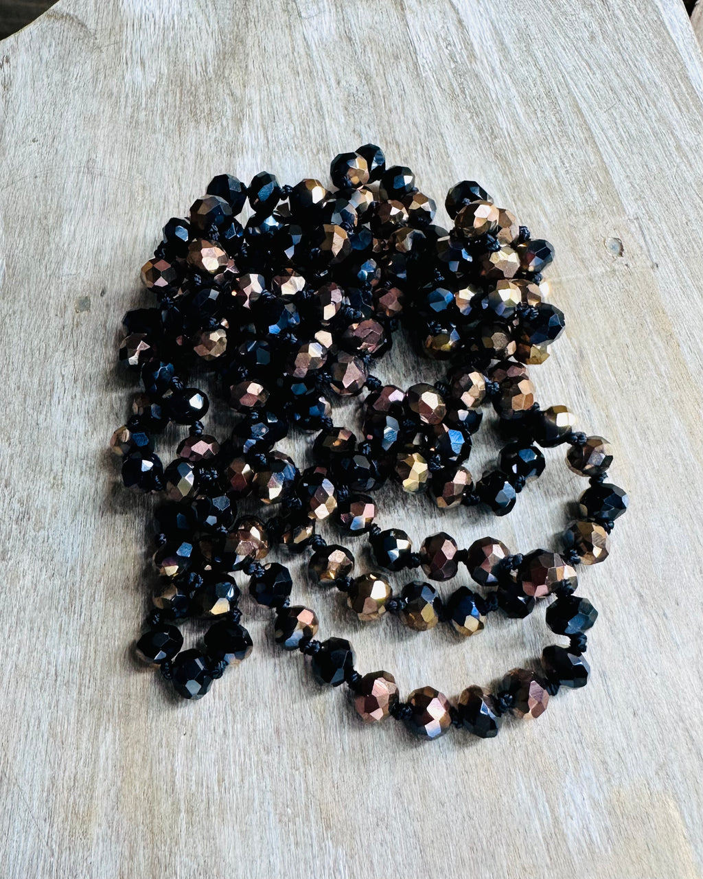Black Copper Beaded Necklace