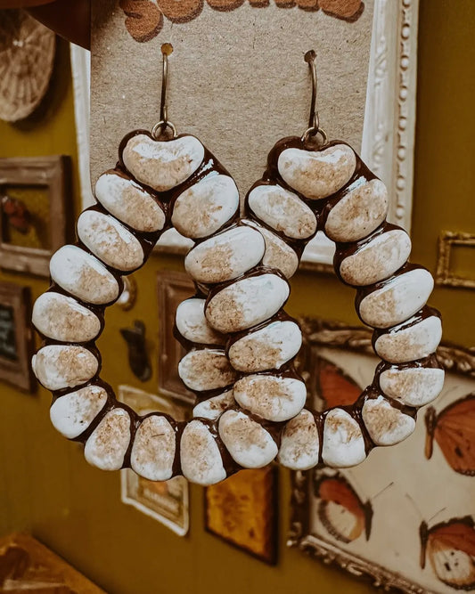 Clay White Earrings