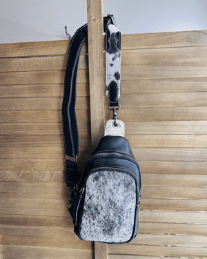 Black Cowhide Spotted Sling