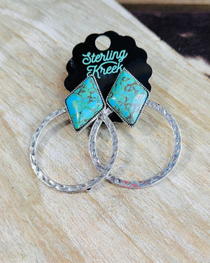 Kreek Turquoise Hoop Studs