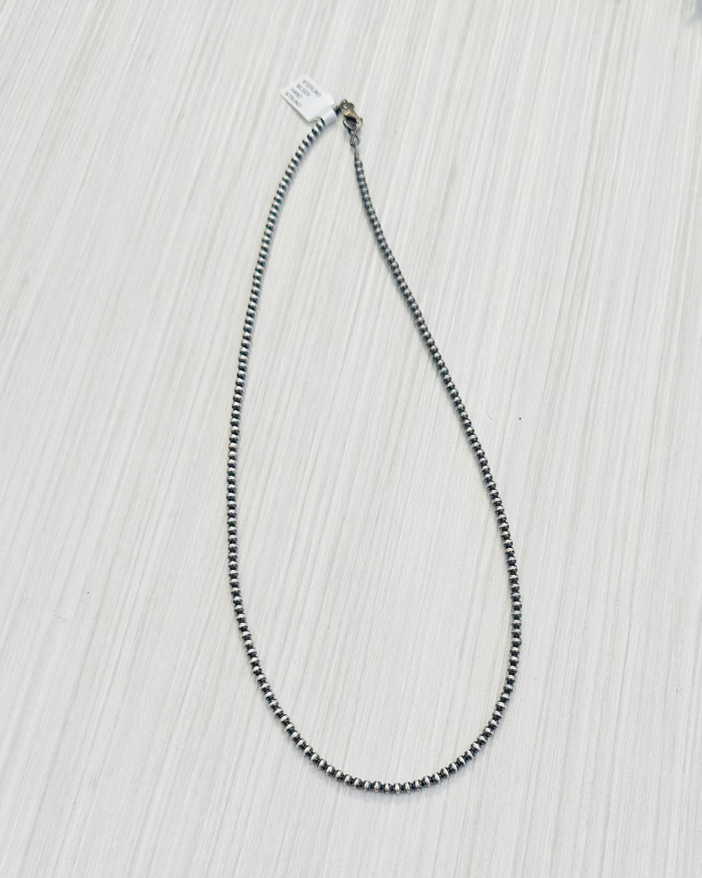 3mm 20” Sterling Pearl Necklace