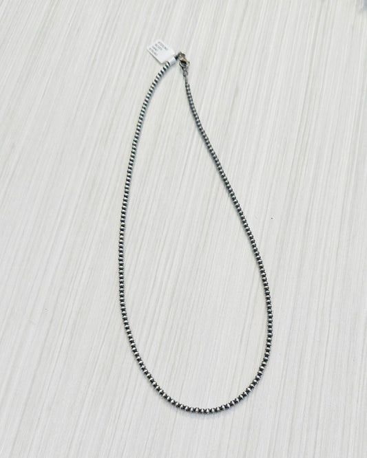 3mm 20” Sterling Pearl Necklace