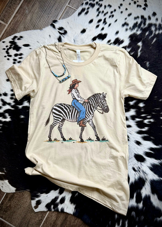 Cowgirl Zebra Tee