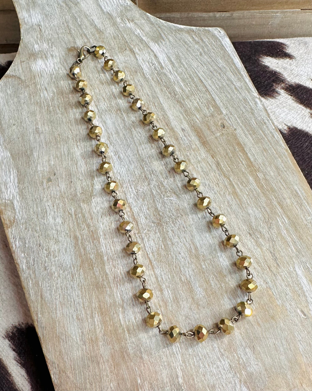Beaded Choker Necklace *Gold