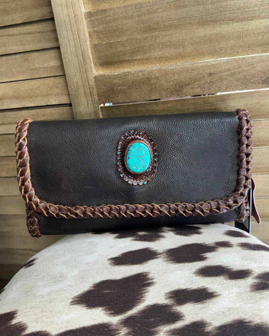 Leather AD Clutch Crossbody