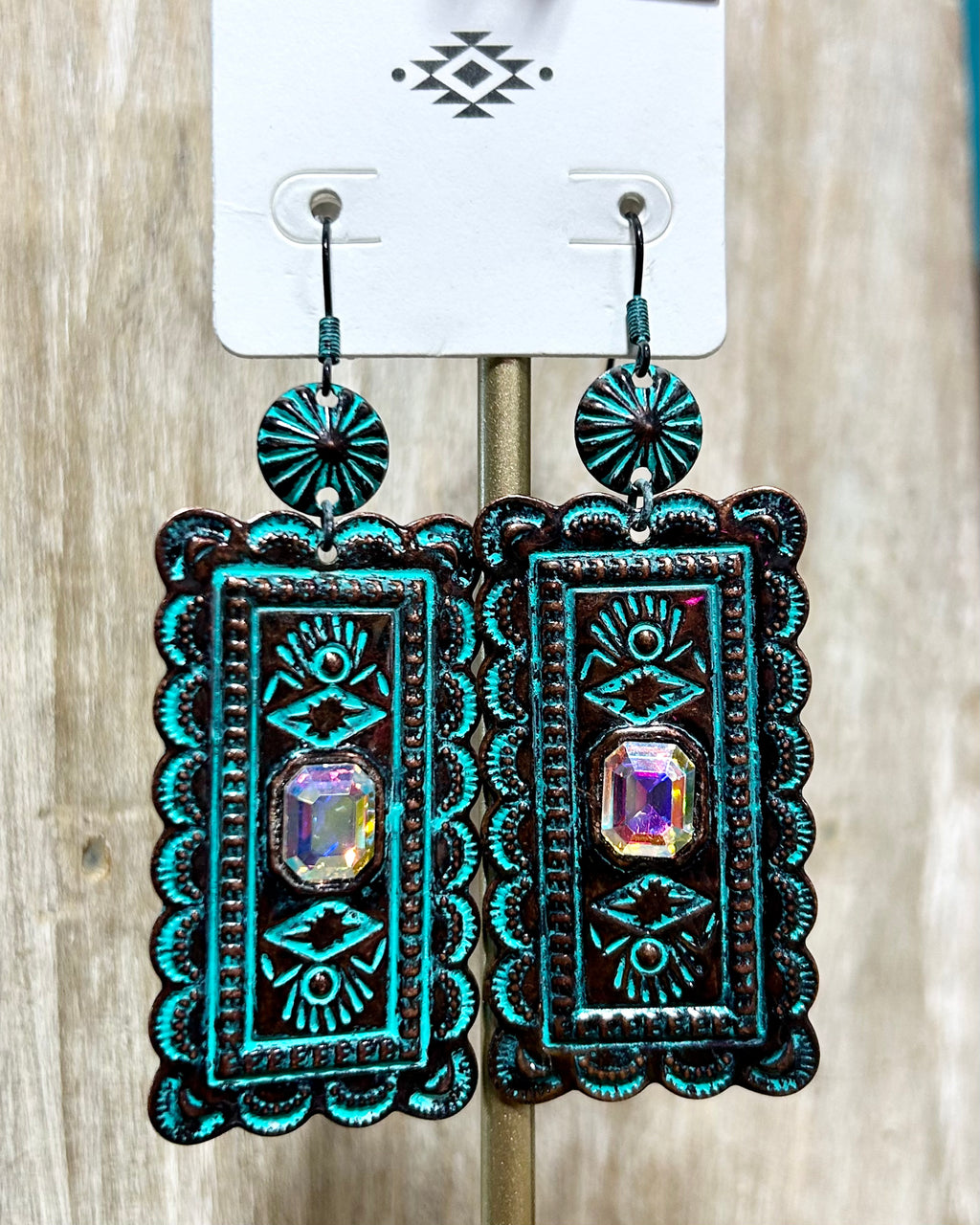 Western Dangle Patina Earrings