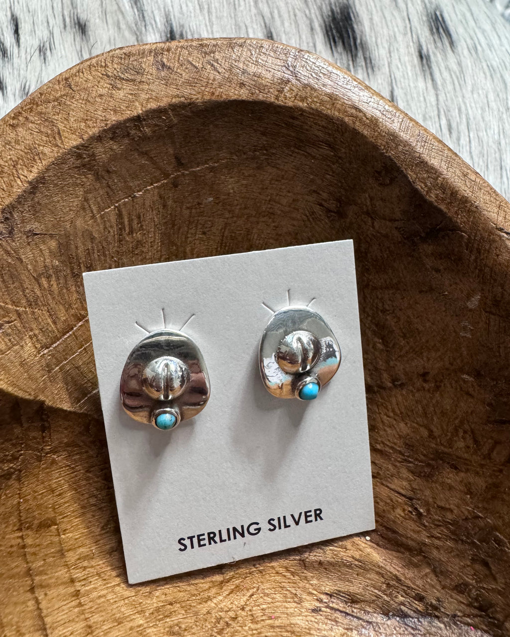 Mini Hat Stud Earrings *Sterling