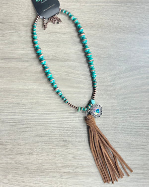 Patina Tassel Necklace