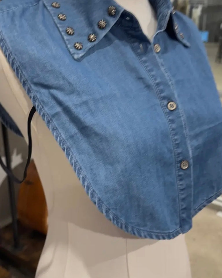Denim Dickie Faux Collar