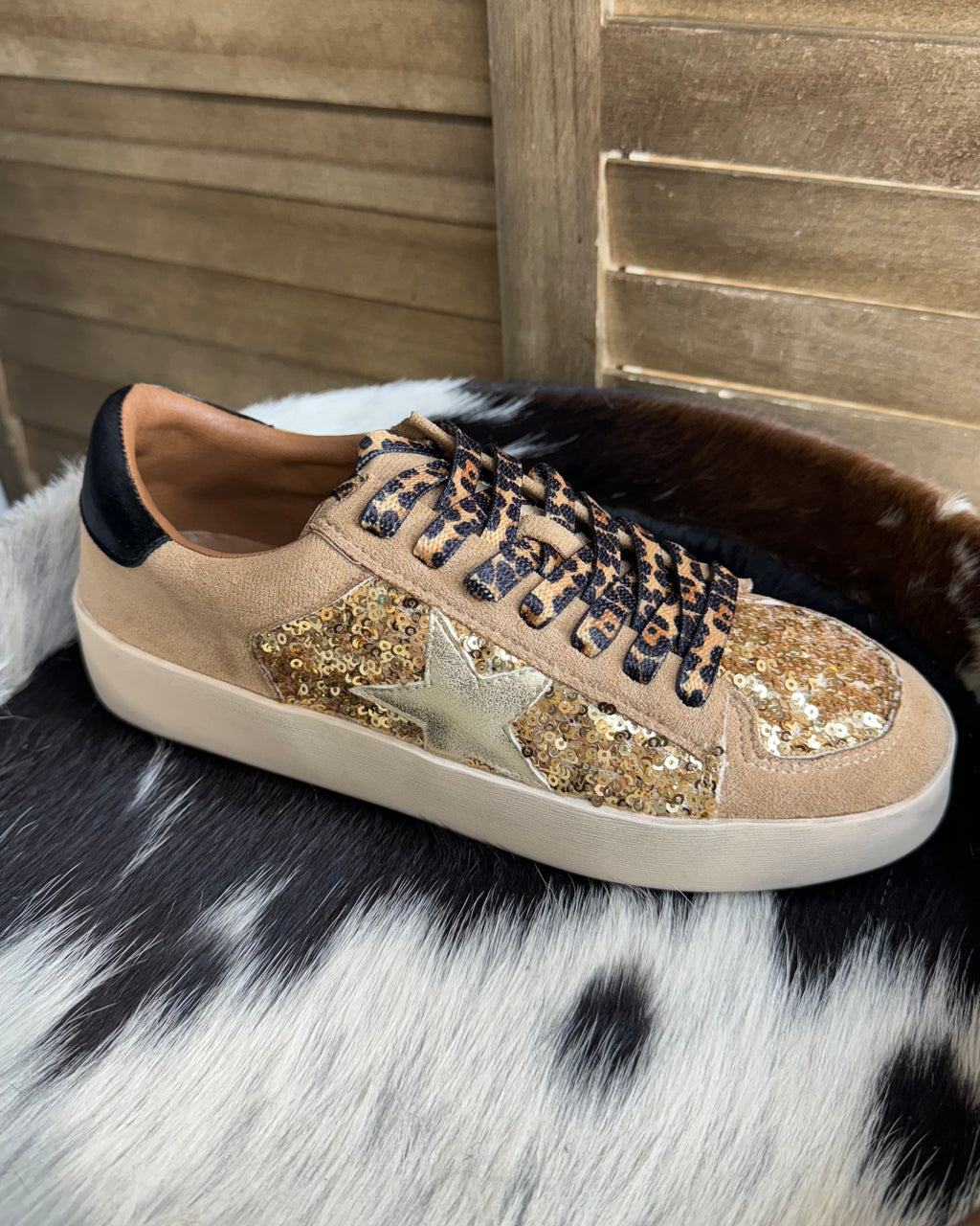 Corkys Gold Sequin Tennis