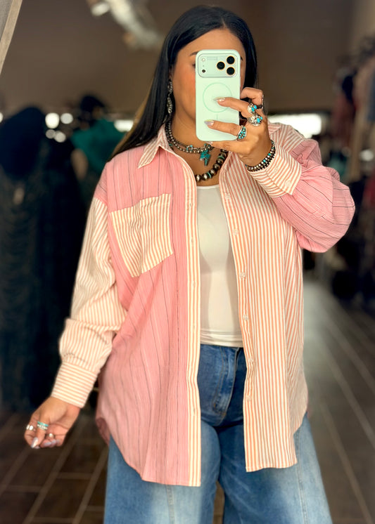 Pink Plaid Top