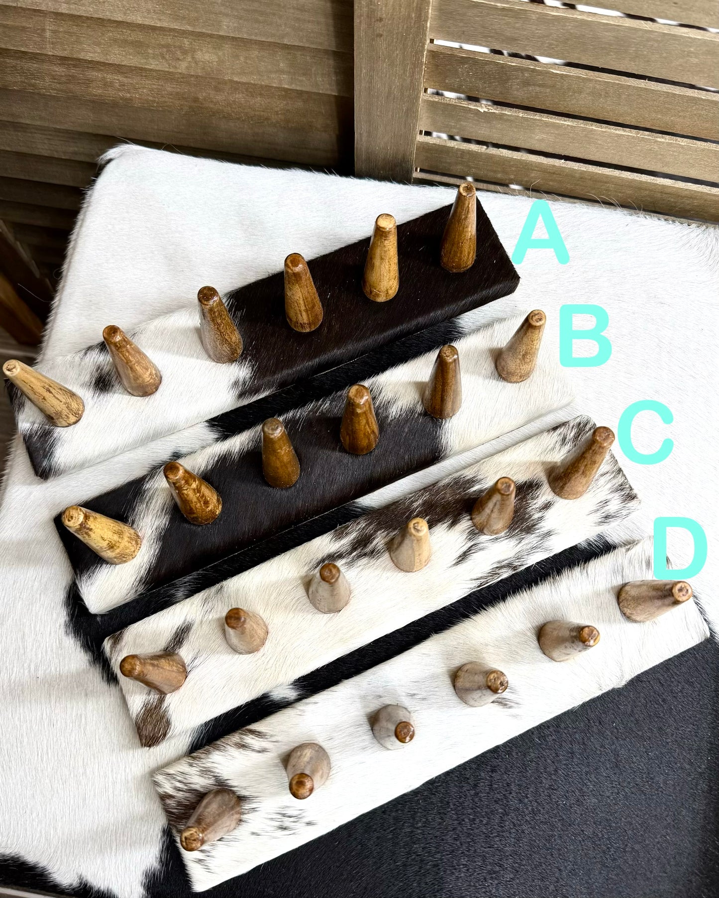 Cowhide Ring Holder