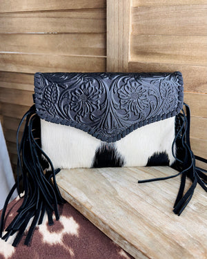 Tooled Envelope Wristlet/Crossbody