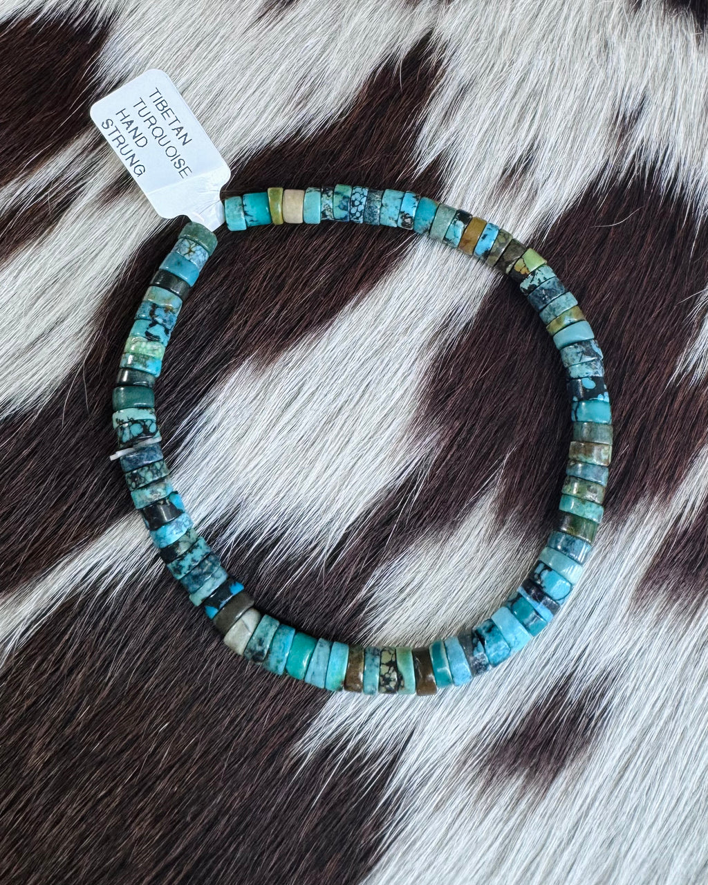 Stretch Tibet Mini Heishi Turquoise Bracelet