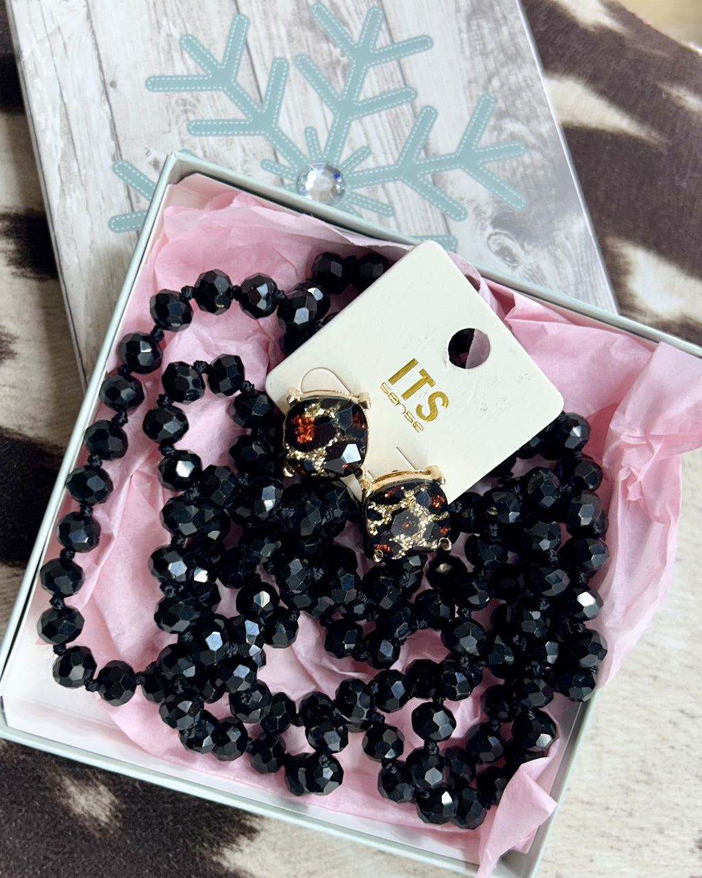 Black & Leopard Necklace Set