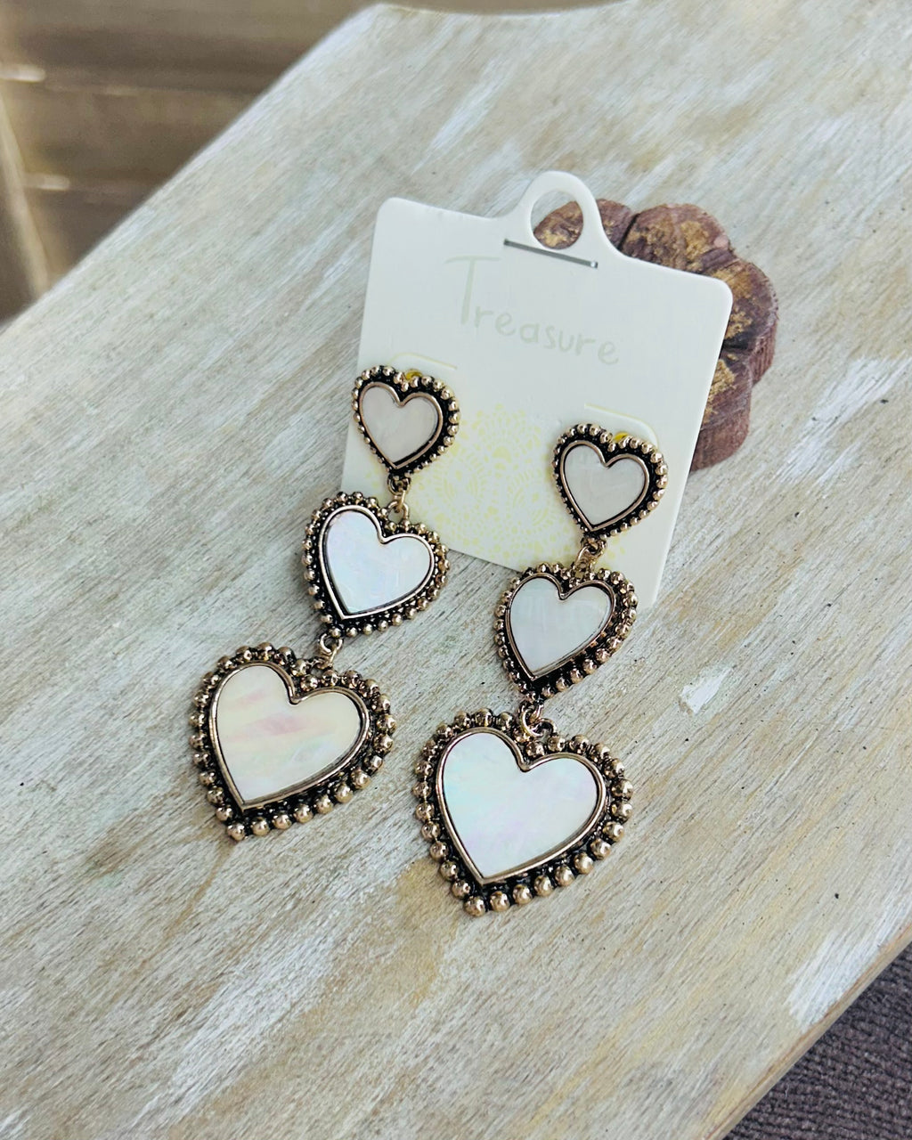 Pearl Heart Earrings